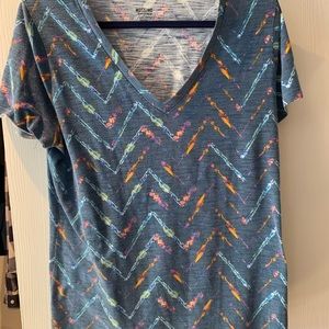 Mossimo XXL Blue Patterned Top